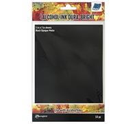 Tim Holtz Alcohol Ink Dura-Bright 5"X7" 10/Pkg-Black Opaque Matte