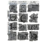 Tim Holtz Cling Mounted Stamp Sets Stampers Anonymous Mini Blueprints 2 Rubber Stamp
