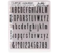 Tim Holtz Cling Mounted Stamp Sets Stampers Anonymous Tall Text Rubber Stamp,Red,extra_Large