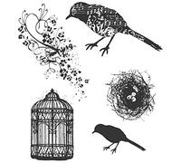 Tim Holtz Cling Rubber Stamp Set-Artful Flight