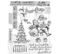 Tim Holtz Cling Rubber Stamps - Santa Visit CMS500