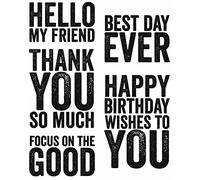 Tim Holtz Cling Stamps 7"X8.5"-Bold Sayings