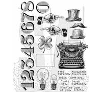 Tim Holtz Cling Stamps 7"X8.5" Curiosity Shop