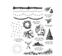 Tim Holtz Cling Stamps 7"X8.5"-Darling Christmas
