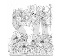 Tim Holtz Cling Stamps 7"X8.5"-Floral Trims