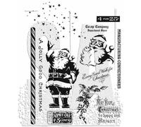 Tim Holtz Cling Stamps 7"X8.5"-Jolly Holiday