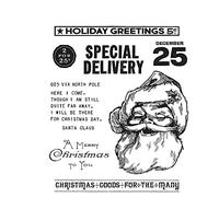 Tim Holtz Cling Stamps 7"X8.5"-Jolly Santa -CMS442