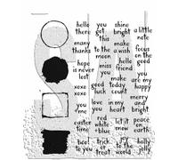 Tim Holtz Cling Stamps 7"X8.5"-Note Quotes