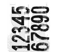 Tim Holtz Cling Stamps 7"X8.5" Paint by Number