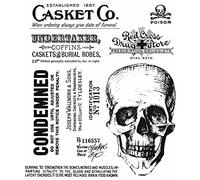 Tim Holtz Cling Stamps 7"X8.5"-Rest in Peace
