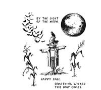 Tim Holtz Cling Stamps 7"X8.5"-The Scarecrow