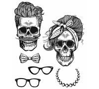 Tim Holtz Cling Stamps 7"X8.5"-Wicked Hipsters
