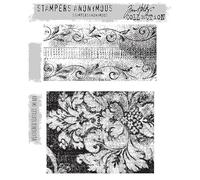 Tim Holtz Cling Stamps, Weathered Textiles, 7 x 8.5inch Sheet