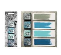 Tim Holtz Distress Mini Oxide Ink Pads 4pcs - Kit #16 Blues