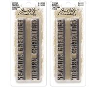 Tim Holtz Idea-Ology 2023 Christmas Holiday Festive Marquee - Bundle of Two Items