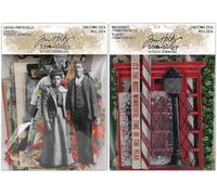 Tim Holtz Idea-ology Christmas 2024 - Layers+Paper Dolls, Baseboards+Transparencies - 2 Item Bundle