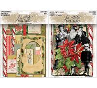 Tim Holtz Idea-ology Christmas 2025 Ephemera & Layers + Paper Dolls - 2 Item Bundle