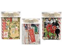 Tim Holtz Idea-Ology Christmas Winter 2025 Layers/Paper Dolls, Ephemera, Chipboard Baseboards, Bundle of 3 Packages, 244 Pieces
