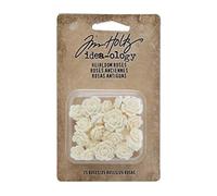 Tim Holtz Idea-ology Embellishments, Heirloom Roses, Pack of 25, Assorted Sizes, White, TH93210