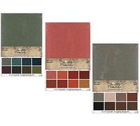 Tim Holtz idea-Ology Kraft Stock, 3 Packages, Cool, Warm and Neutral Colors, 72 Sheets, 24 Colors