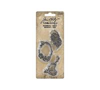 Tim Holtz Idea-Ology Metal Adornments 3pcs - Ornate