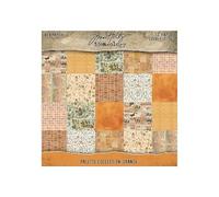 Tim Holtz Idea-Ology Orange Palette 8x8 Papers Collection, 12 Double-Sided Sheets