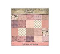 Tim Holtz Idea-Ology Pink Palette 8x8 Papers Collection, 12 Double-Sided Sheets