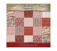 Tim Holtz Idea-Ology Red Palette 12x12 Papers Collection, 12 Double-Sided Sheets