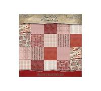 Tim Holtz Idea-Ology Red Palette 8x8 Papers Collection, 12 Double-Sided Sheets