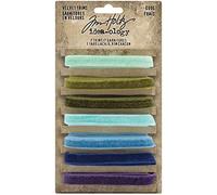Tim Holtz Idea-Ology Velvet Trims - Cool