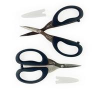 Tim Holtz Left-Handed Mini Snips 5" - 2 Pack - Model 2785E - True Left-Handed Titanium-Coated Craft Scissors with Micro-Serrated Blades, Kushgrip Handles & Safety Caps - 12.3cm Precision Cutting