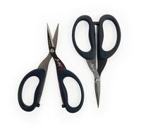 Tim Holtz Mini Snips 5" - 2 Pack - Model 816e - Micro-Serrated Titanium-Coated Craft Scissors with Kushgrip Handles & Safety Caps