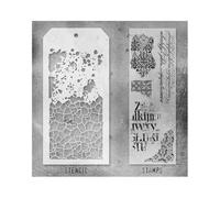 Tim Holtz Mixed Media Stamps & Stencil - Set #23