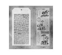 Tim Holtz Mixed Media Stamps & Stencil - THMM112