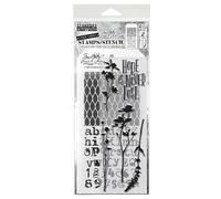 Tim Holtz Mixed Media Stamps & Stencil - THMM121