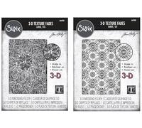 Tim Holtz Sizzix Engraved and Kaleidoscope Large A5 3-D Texture Fades Vault Embossing Folders, Christmas Vault Collection 2025