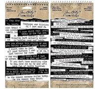 Tim Holtz - Small Talk, Snarky & Big Talk, Snarky - Idea-Ology Spiral Bound Sticker Books - 2 Books