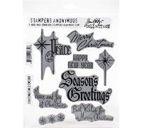 Stampers Anonymous Cling RBBR Stamp Set CMAS #2, Christmastime #2, One Size