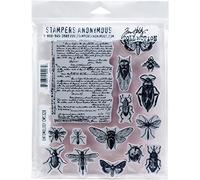 Tim Holtz - Stampers Anon Cling RBBR Stamp Set Entomology, Multicolor, One Size