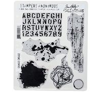 Tim Holtz - Stampers Anon Cling RBBR Stamp Set Grunged, One Size