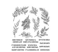 Tim Holtz Stampers Anonymous Holidays 2020 Sketch Greenery Cling Stamp Set CMS429