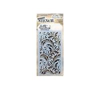 Tim Holtz THS-032 Stampers Anonymous Stencils Flourish, White, 4.125 x 8.5"