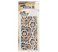 Tim Holtz THS-034 Stampers Anonymous_AGW Lace Stencils White 4.125" x 8.5"