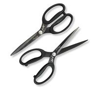 Tim Holtz Titanium Shears 9.5" (Pack of 2) - Precision Scissors with Micro-Serrated Edge, Titanium-Coated Rust-Resistant Blades, Kushgrip Handles for Crafting, Sewing & DIY