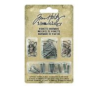 Tim Holtz Vignette Hardware Pack, Metal, Grey, 10.9 x 6.9 x 1.5 cm