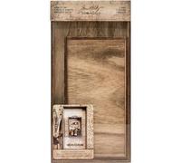 Tim Holtz Vignette Tray, Wood, Brown, 30.5 x 15.3 x 3.1 cm
