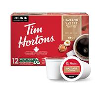 Tim Hortons Hazelnut Flavored, Medium Roast Coffee, Single-Serve K-Cup Pods Compatible with Keurig Brewers, 12ct K-Cups, Red