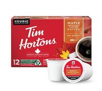Tim Hortons Maple Flavored Coffee, Single-Serve K-Cup Pods Compatible with Keurig Brewers, 12ct K-Cups, Red