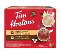 Tim Hortons Variety Mix, Hot Chocolate & French Vanilla Cappuccino Packets/Sachets, 24 Count