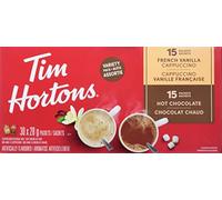 Tim Hortons Variety Pack - 15 Hot Chocolate, and 15 French Vanilla, 1 Count